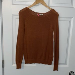 🌈🌈 4/$20!! ON sheer brown sweater top! XS